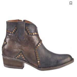 Circle G Inlay Studded Star Western Leather Ankle Boots Size 6